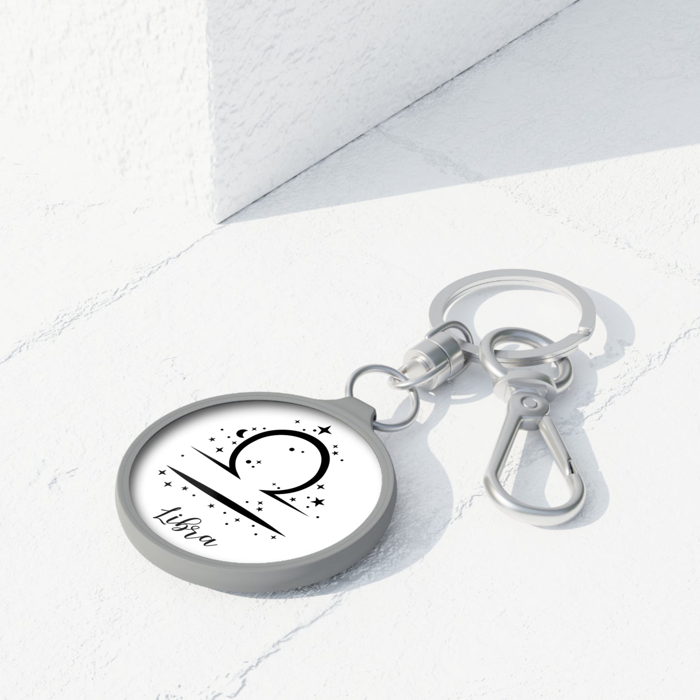 WAAGE SYMBOL LIBRA STERNZEICHEN Sterne Tierkreiszeichen • Edler Luxus Schlüsselanhänger mit Karabiner für Frauen & Männer