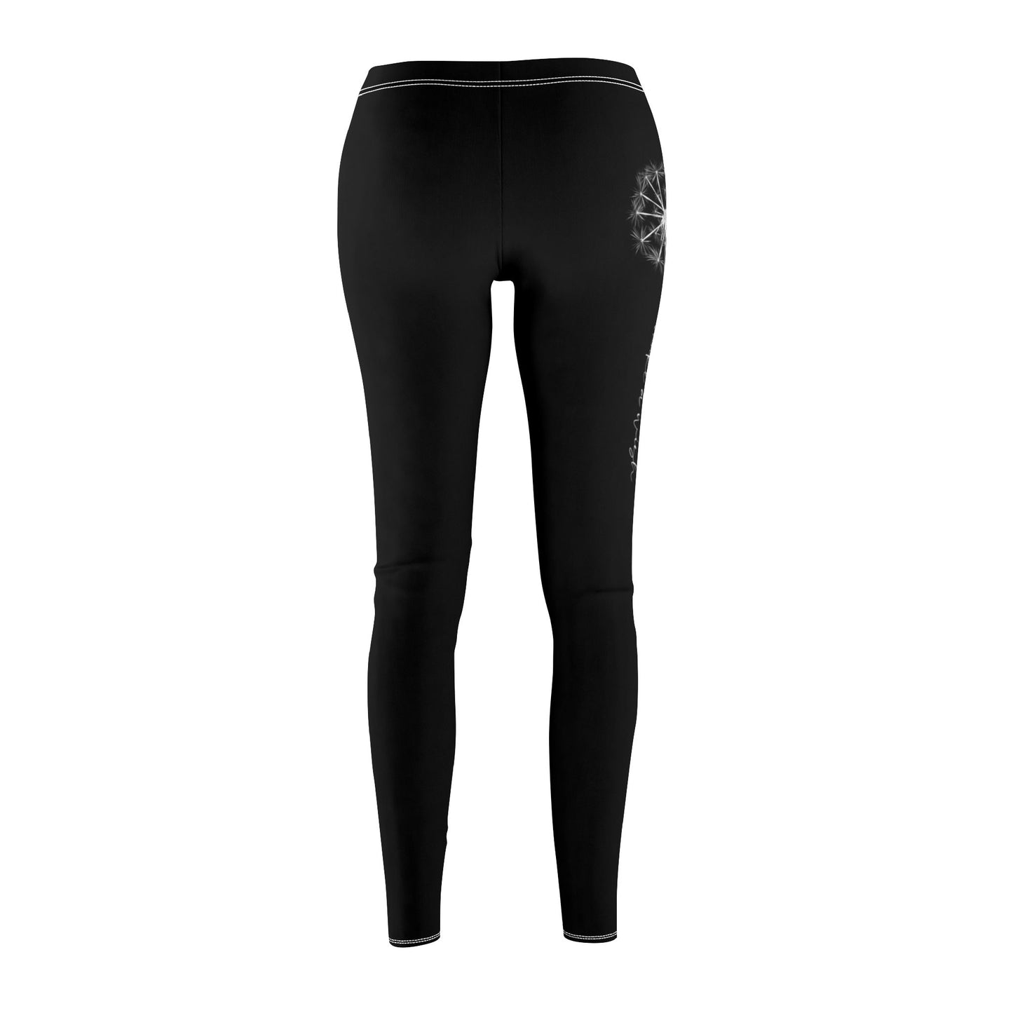 MAKE A WISH • PUSTEBLUME MIT SPRUCH • Damen Leggins • Inspirierender Spruch • Beste Leggings für Sport & Freizeit