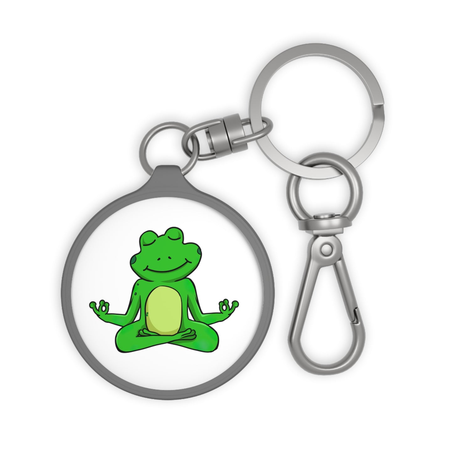FROSCH TIERYOGA MEDITATION • Edler Luxus Schlüsselanhänger mit Karabiner für Frauen & Männer