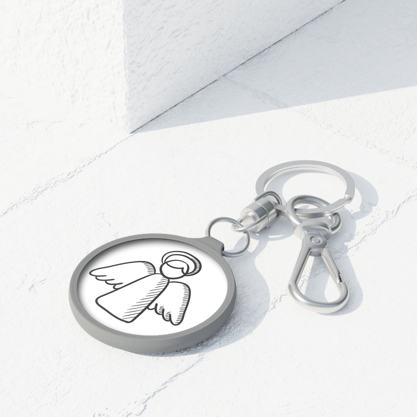 SCHUTZENGEL TALISMAN GLÜCKSBRINGER • Edler Luxus Schlüsselanhänger mit Karabiner für Frauen & Männer