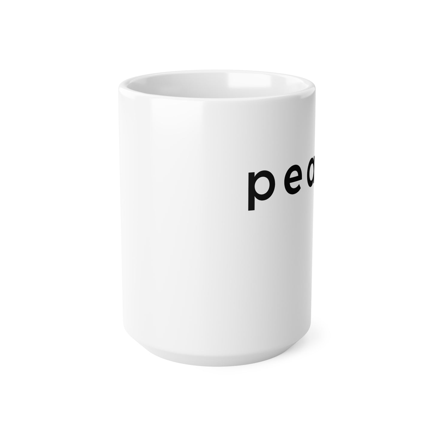 PEACE SCHRIFTZUG FRIEDENSBOTSCHAFT FRIEDENSNACHRICHT • 440ml XXL Kaffeebecher - YOGA SANTA
