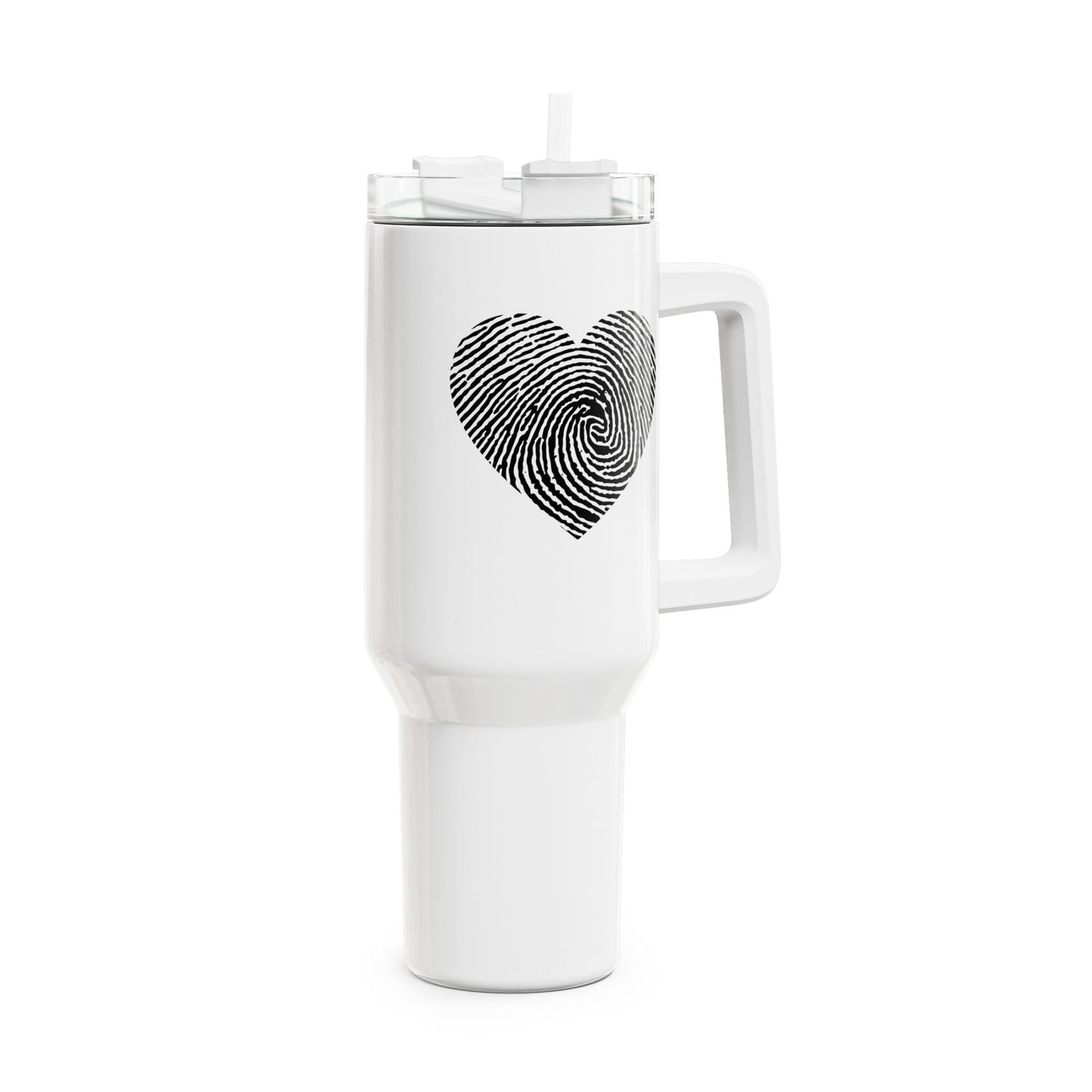 HERZ FINGERABDRUCK - Tumbler, 40oz  • Liebesbeweis Geschenk, LOVE Liebesbotschaft