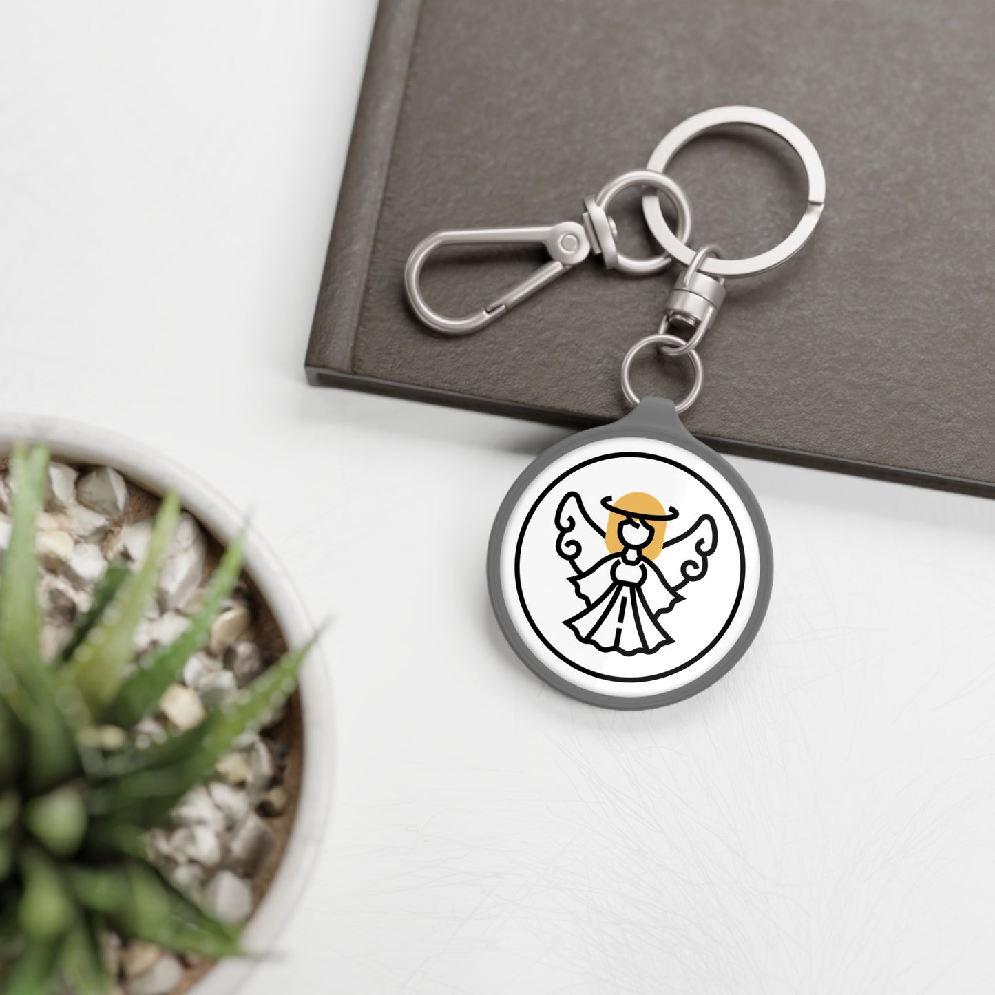 SCHUTZENGEL BESCHÜTZER TALISMAN GLÜCKSBRINGER • Edler Luxus Schlüsselanhänger mit Karabiner für Frauen & Männer