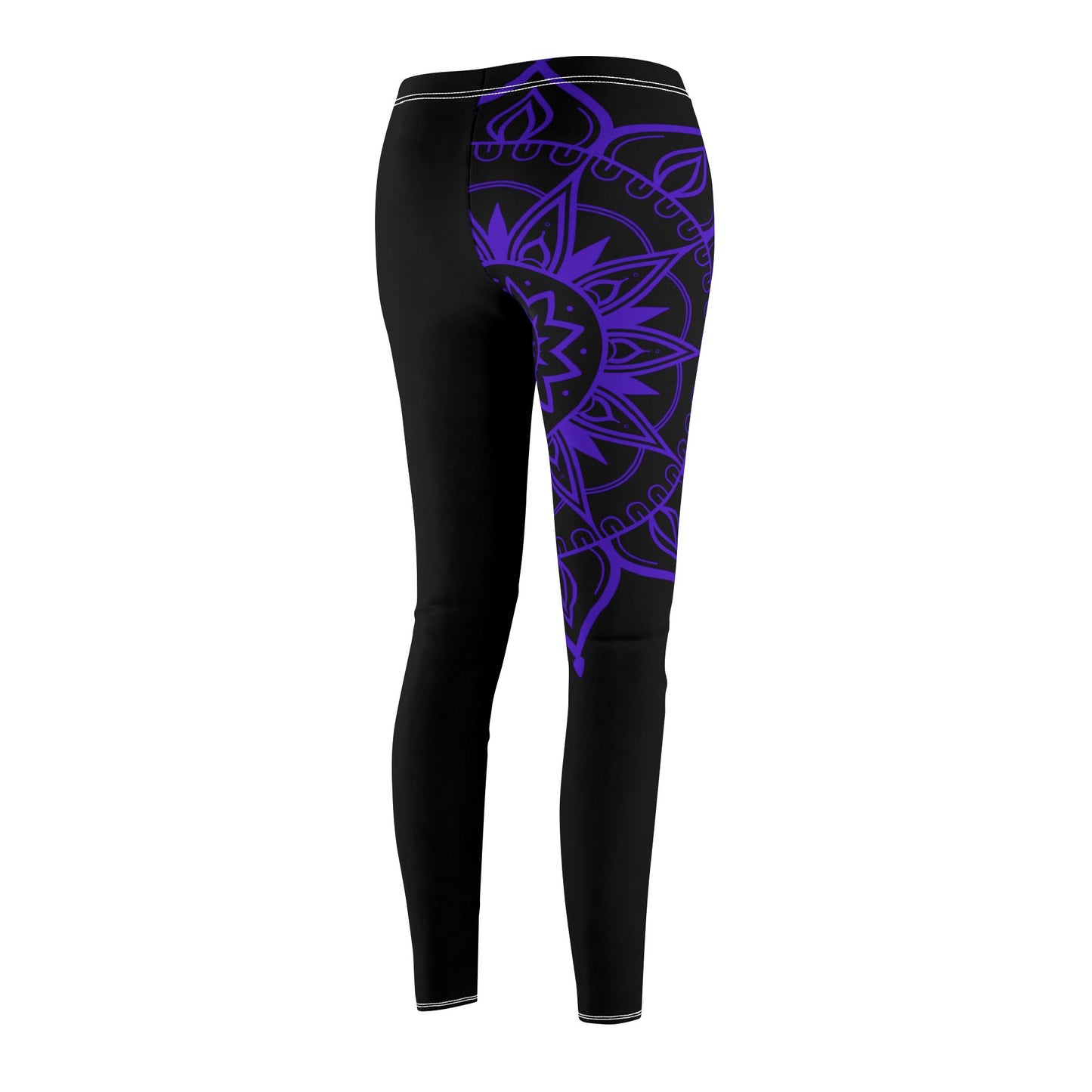 MANDALABLUME LILA ÄSTHETISCH AUßERGEWÖHNLICH SCHÖN • Damen Leggins Schwarz • Beste Leggings für Sport & Freizeit