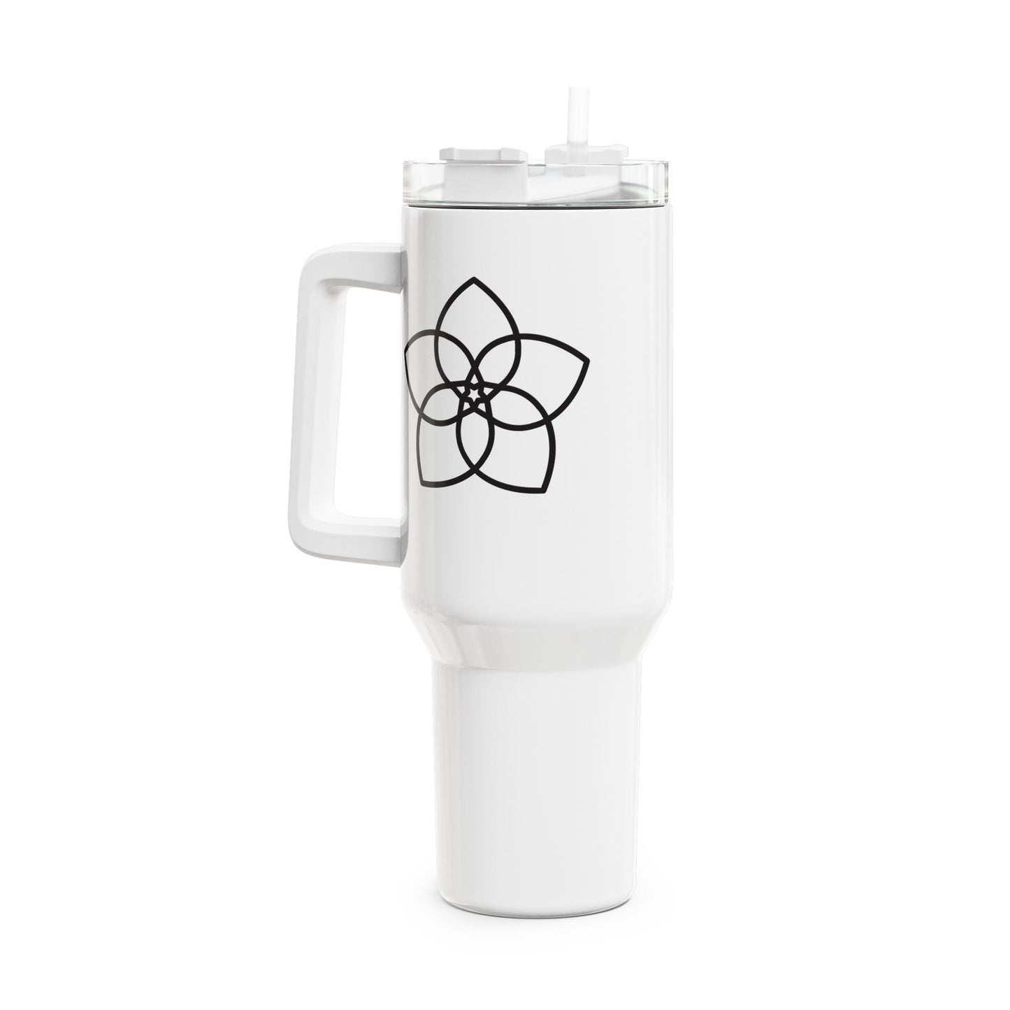 SEED OF LIFE - HEILIGE GEOMETRIE - SAMEN DES LEBENS • Tumbler mit Henkel & Strohhalm • XXL Reisebecher 1,2L