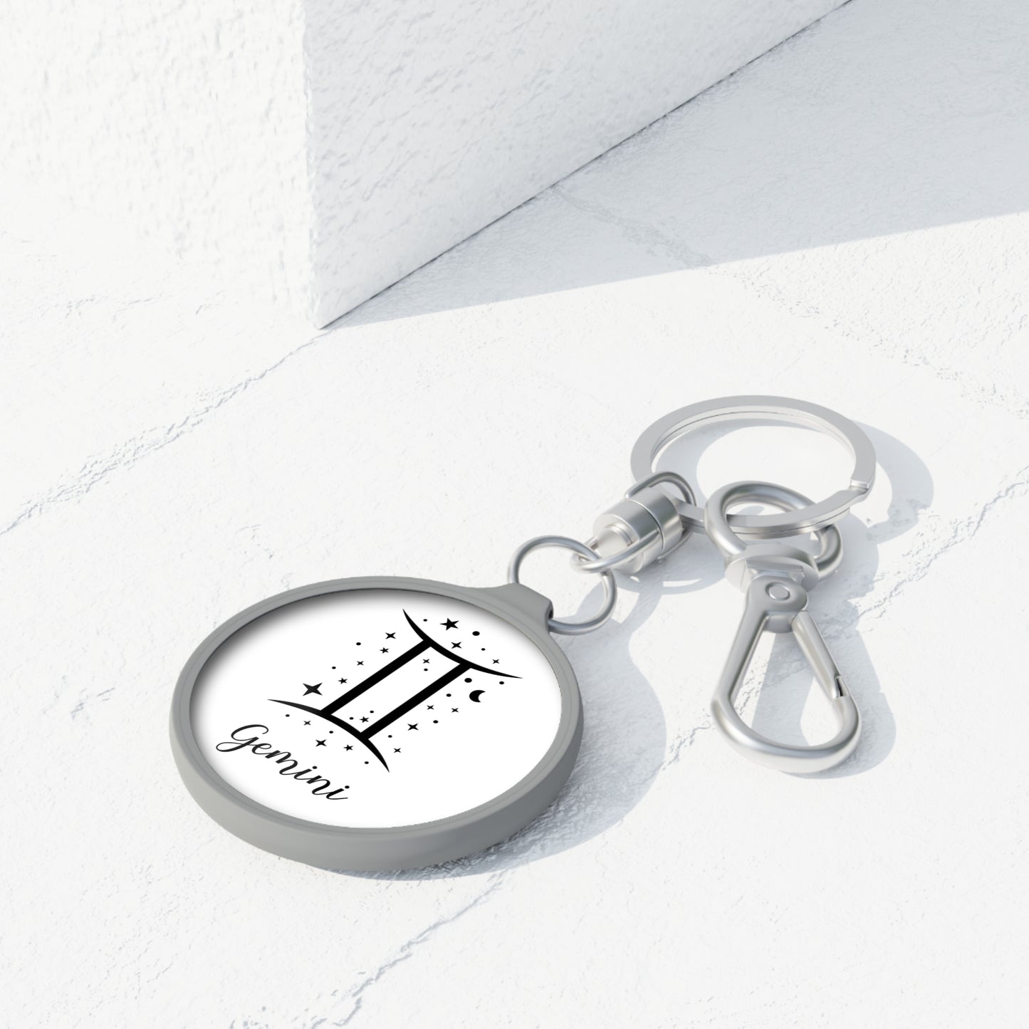 ZWILLINGE SYMBOL GEMNINI STERNZEICHEN Tierkreiszeichen Sterne • Edler Luxus Schlüsselanhänger mit Karabiner für Frauen & Männer