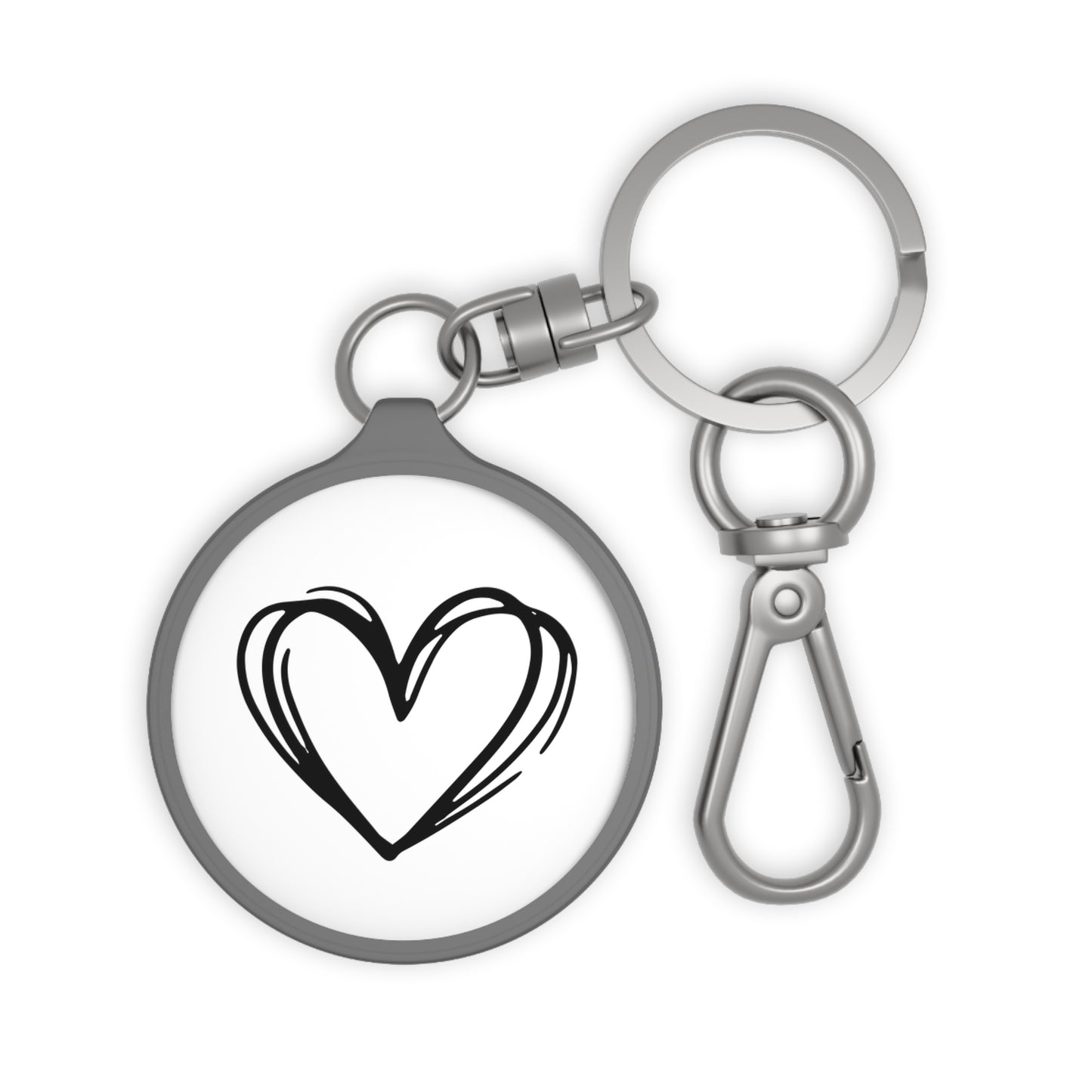 HERZ FROM ZEICHNUNG • Edler Luxus Schlüsselanhänger mit Karabiner für Frauen & Männer
