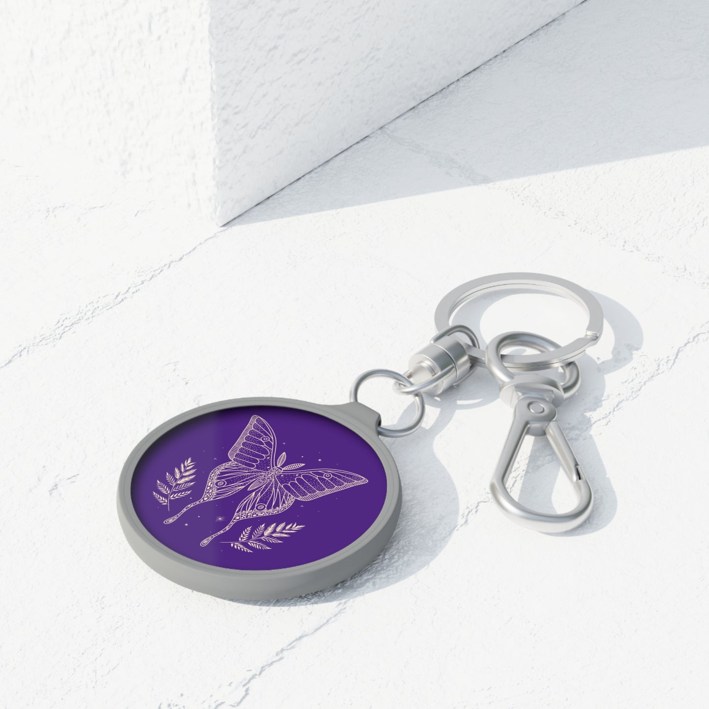 SCHMETTERLING SCHÖN LILA • Edler Luxus Schlüsselanhänger mit Karabiner für Frauen & Männer