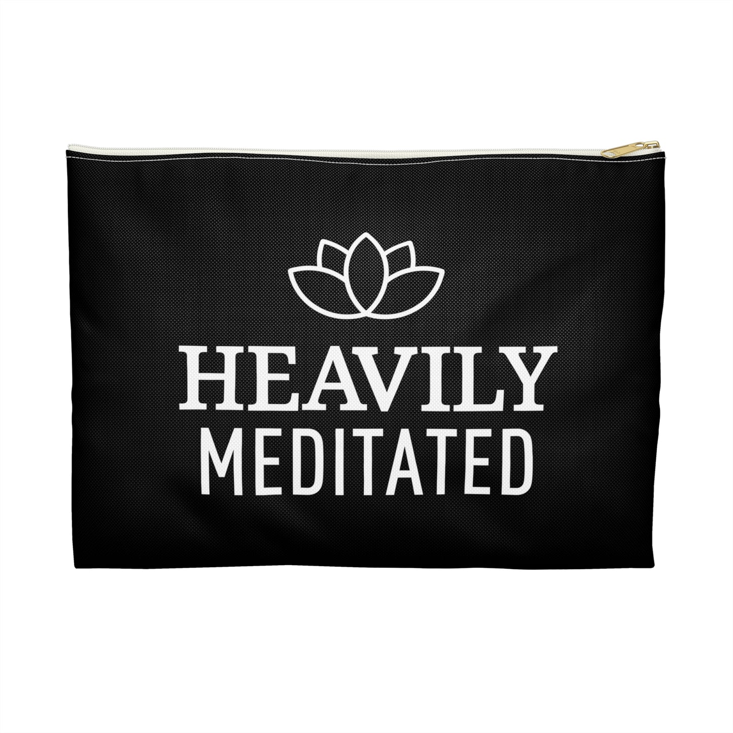 HEAVILY MEDITATED - YOGA SPRUCH • Handtaschen Organizer Flach mit Reißverschluss • Groß & Klein