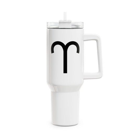 WIDDER ARIES Symbol Sternzeichen Tierkreiszeichen • Tumbler mit Henkel & Strohhalm • XXL Reisebecher 1,2L - YOGA SANTA