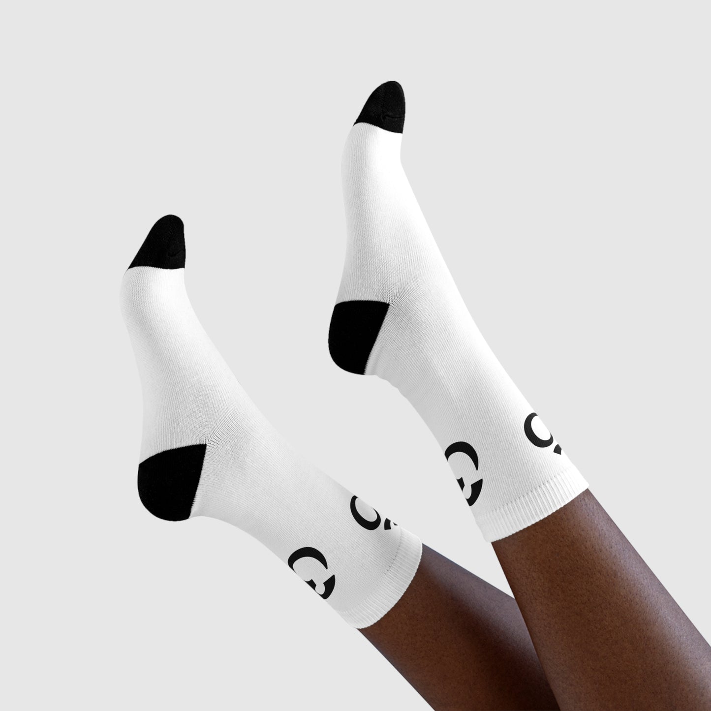 OM OHM ZEICHEN • URKLANG DES UNIVERSUMS • HAPPY SOCKS Crew Socken Weiß mit Motiv