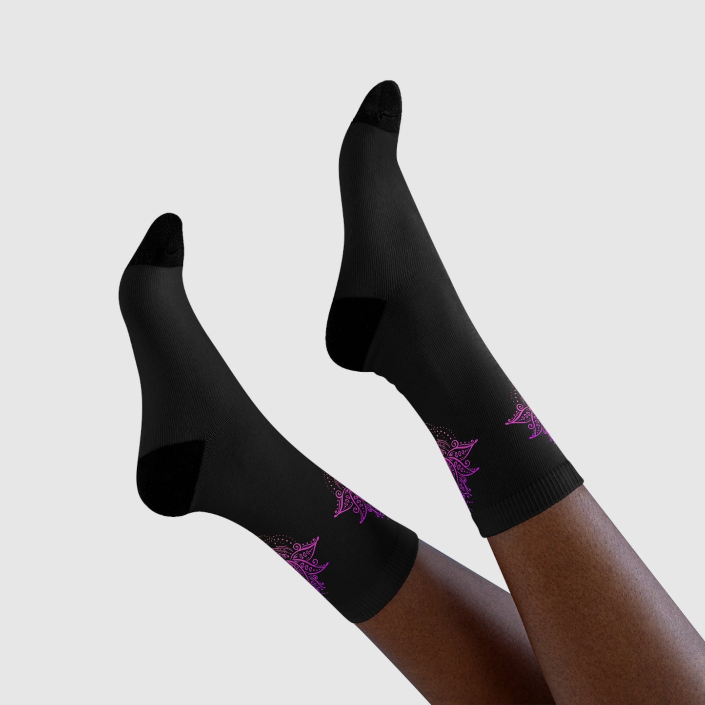 LOTUSBLUME BLÜTE KUNST HANDGEZEICHNET • HAPPY SOCKS Crew Socken mit Motiv