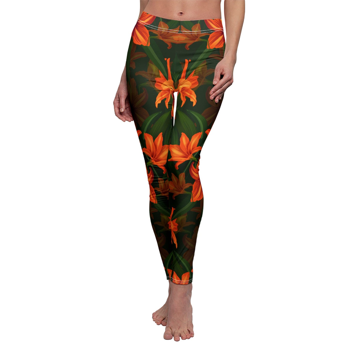 LILILIENBLUME HAWAII DSCHUNGEL, EXOTISCHE BLUMEN • Damen-Leggings mit Print Aufdruck • Beste Leggings für Sport & Alltag