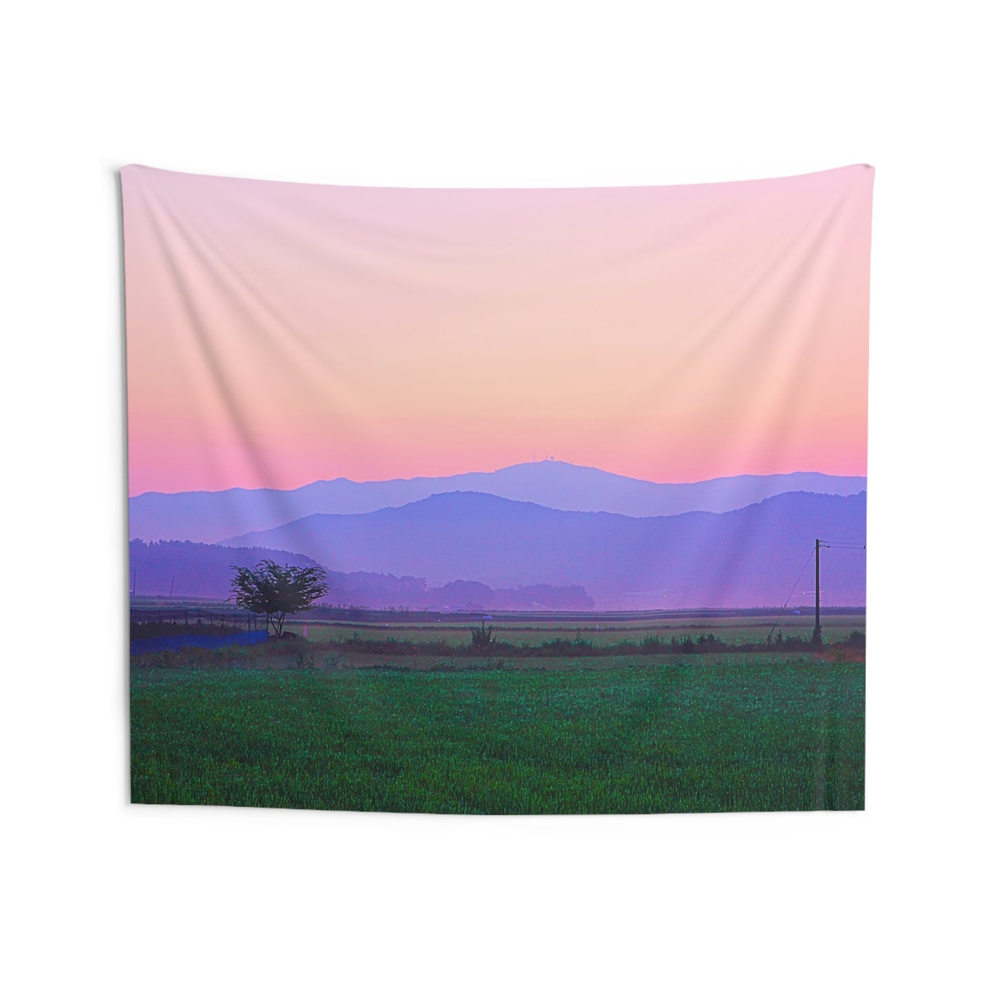 BERGE SONNENUNTERGANG • Urlaubsmotiv • Wandtuch • Wandttepich • Wanddekor in v. Größen bis XXL
