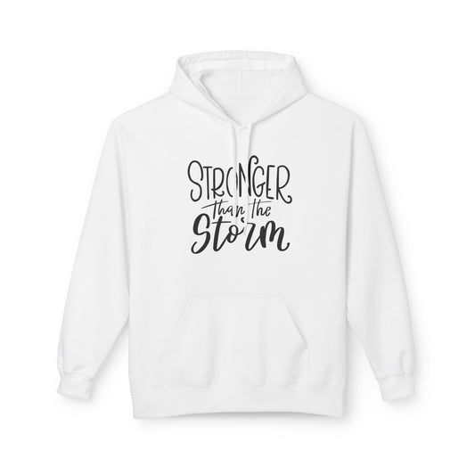 STRONGER THAN THE STORM • Inspirierender Motivationspruch Schrfitzug Yoga Fitness • Kuschelweicher Hoodie für Damen & Herren • Baumwolle 🌿