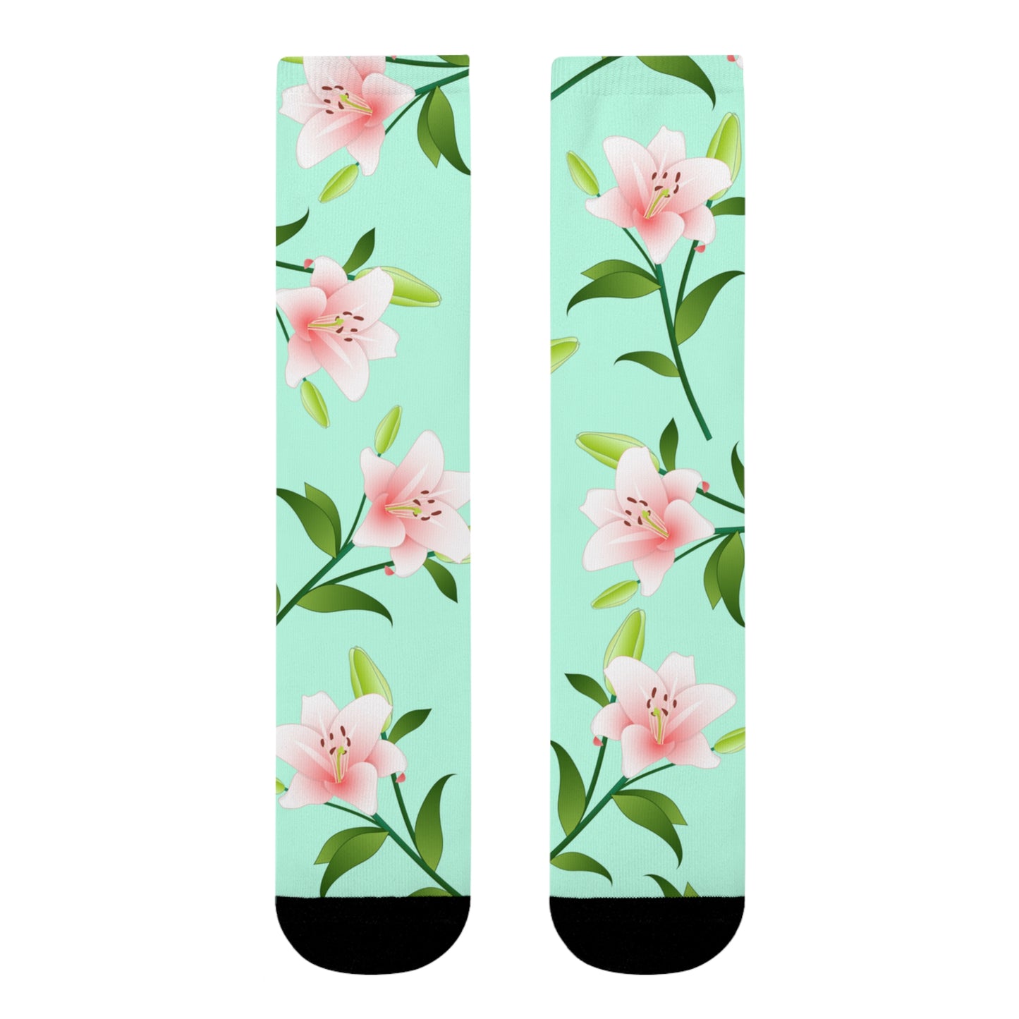 BLUMENMUSTER FLORAL • HAPPY SOCKS Crew Socken Türkis mit Motiv