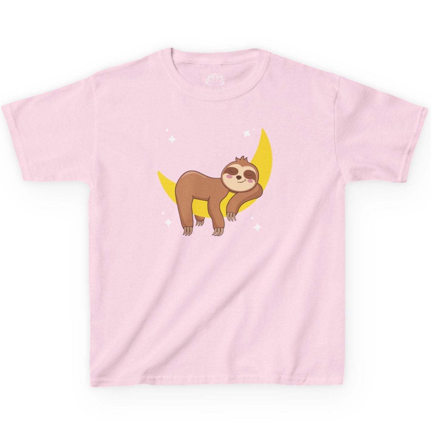 FAULTIER SLOT CHILLT LÄSSIG COOL im Mond unter Sternen • Pijama Schlafoberteil Oversize Kinder T-Shirt Mädchen Jungen • BIO Baumwolle 🌿