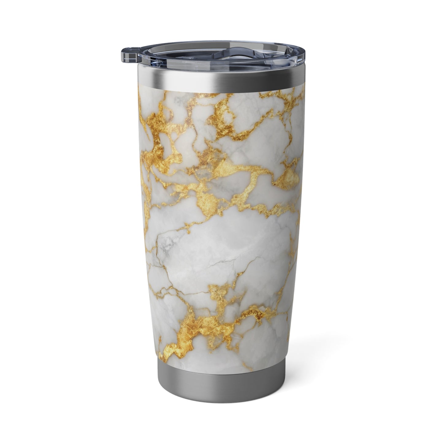 GOLDOPTIK MARMOR Luxus Getränkebecher • Thermo-Reisebecher XL • 590 ml • Tumbler Vagabond