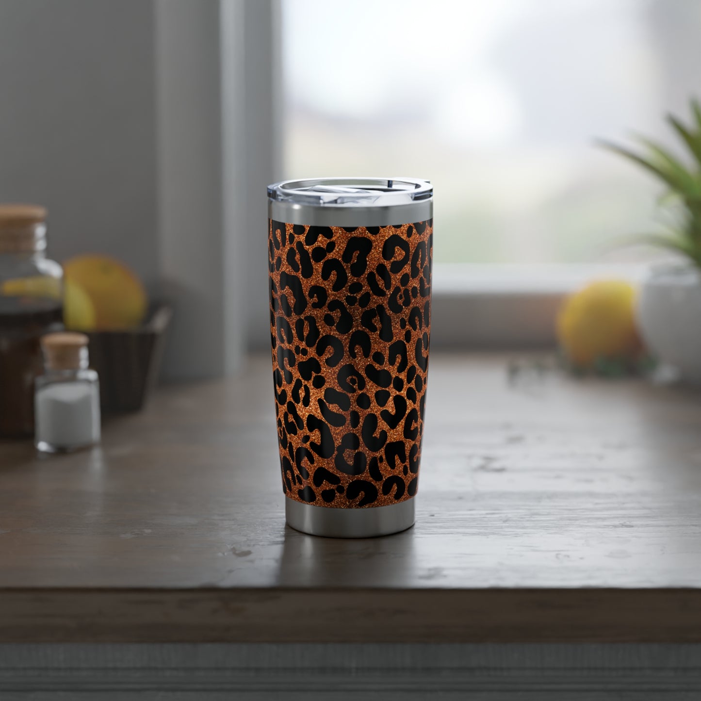 LEOPARDEN LEO MUSTER ANIMALPRINT• Thermo-Reisebecher XL • 590 ml • Tumbler Vagabond