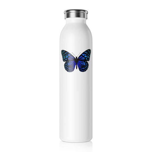 SCHMETTERLING BLAUER FALTER TIERMOTIV CLIPART • Edelstahl Thermosflasche SLIM • 600 ml