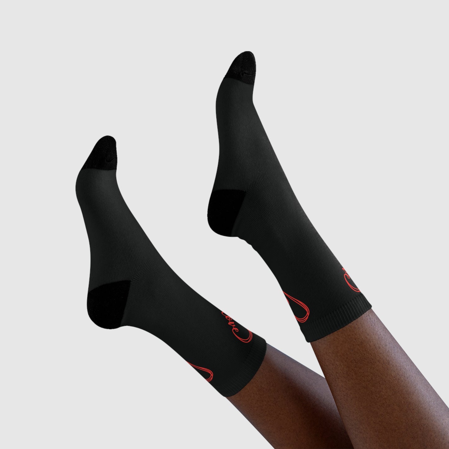 HERZ HERZCHEN BILD HANDGEZEICHNET LOVE • HAPPY SOCKS Crew Socken mit Motiv