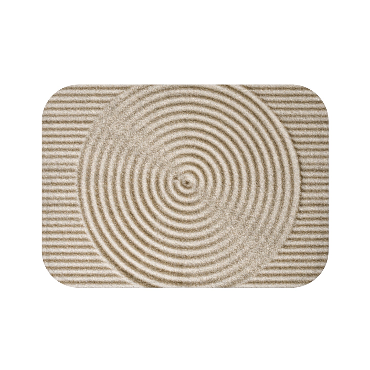 ZEN GARTEN ILLUSION SANDTEPPICH • Badvorleger / Fussmatte / Badteppich EXTRA Weich • 43 x 61 cm & 53 x 86 cm