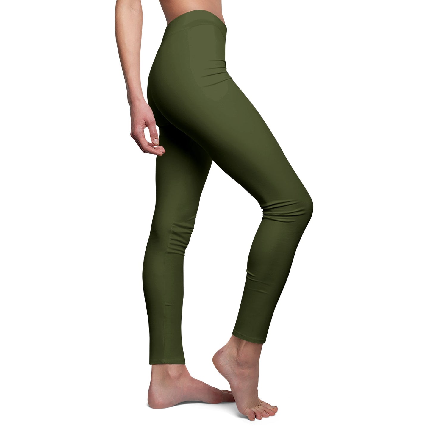 EINFARBIG OLIVEGRÜN • Naturfarbene Damen-Leggings • Beste Leggings für Sport & Alltag