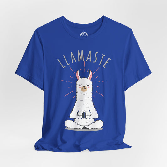NAMASTE - LLAMASTE - LUSTIGES LAMA COMIC SPRUCH SHIRT • Yoga & Meditations T-shirt Damen & Herren • Baumwolle 🌿