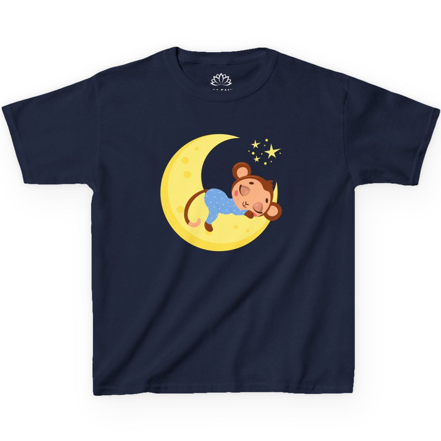 AFFE MOND STERNENHIMMEL • Pijama Schlafoberteil Oversize Kinder T-Shirt Mädchen Jungen • BIO Baumwolle 🌿