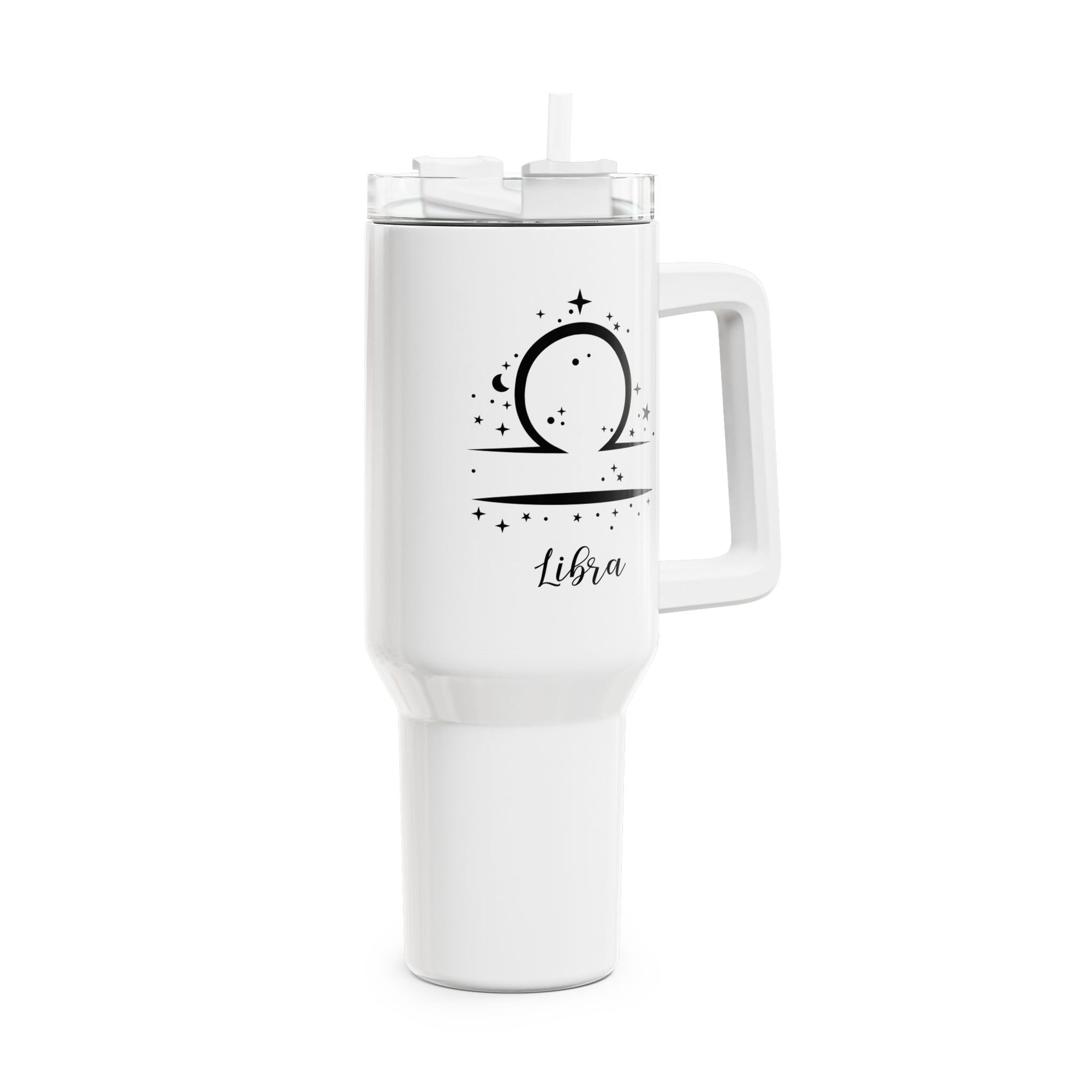 WAAGE LIBRA SYMBOL STERZEICHEN • Tumbler mit Henkel & Strohhalm • XXL Reisebecher 1,2L - YOGA SANTA