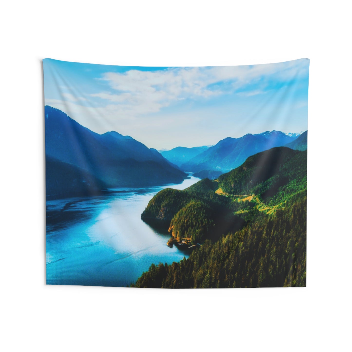 BERGE FLUSS SEE MEER • Urlaubsmotiv • Wandtuch • Wandttepich • Wanddekor in v. Größen bis XXL