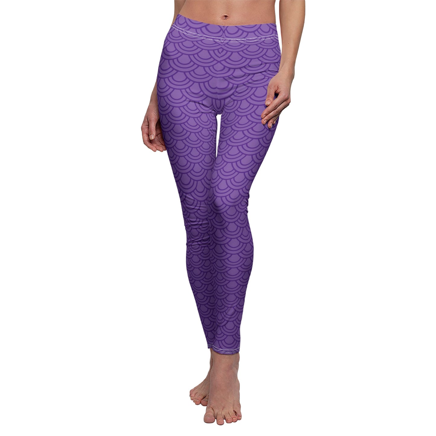 LILA VIOLET MIT PINK ROSA PUNKTEN, PÜNKTCHEN MUSTER • Beste Bunte Damen Leggings für Sport & Alltag