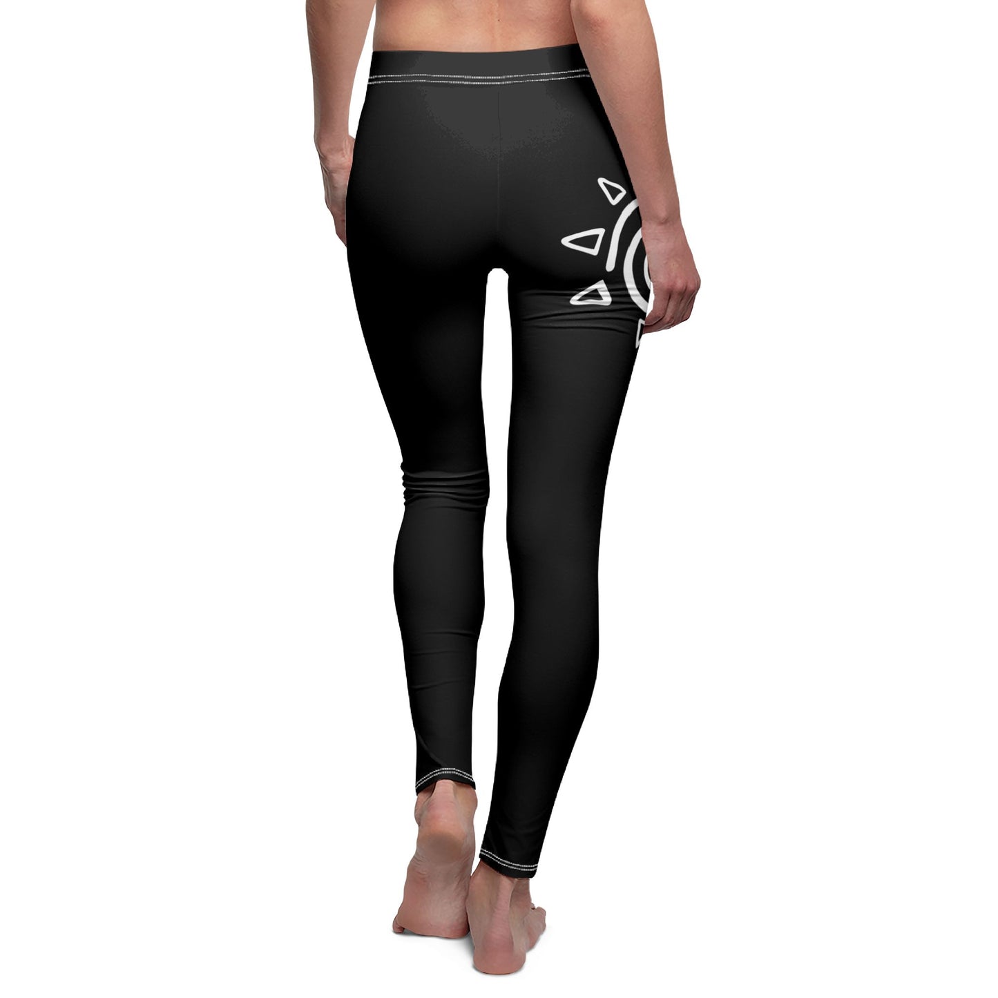 SPIRALE IN SONNE SYMBOL MOTIV SPIRITUELL • BOHO STYLE - Hippie Damen Leggins Schwarz • Beste Leggings für Sport & Freizeit