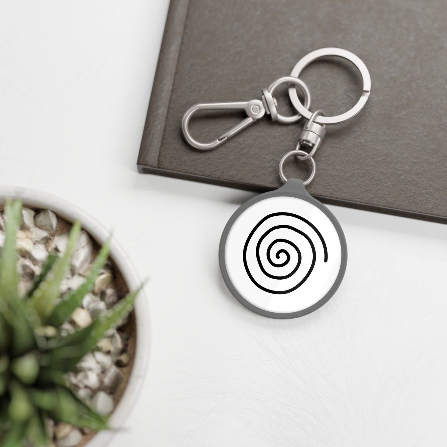 SPIRALE - SPIRITUELLES SYMBOL • Edler Luxus Schlüsselanhänger mit Karabiner für Frauen & Männer