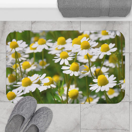 KAMILLEN BLÜTEN SOMMERBLUMEN • Badvorleger / Fussmatte / Badteppich EXTRA Weich • 43 x 61 cm & 53 x 86 cm