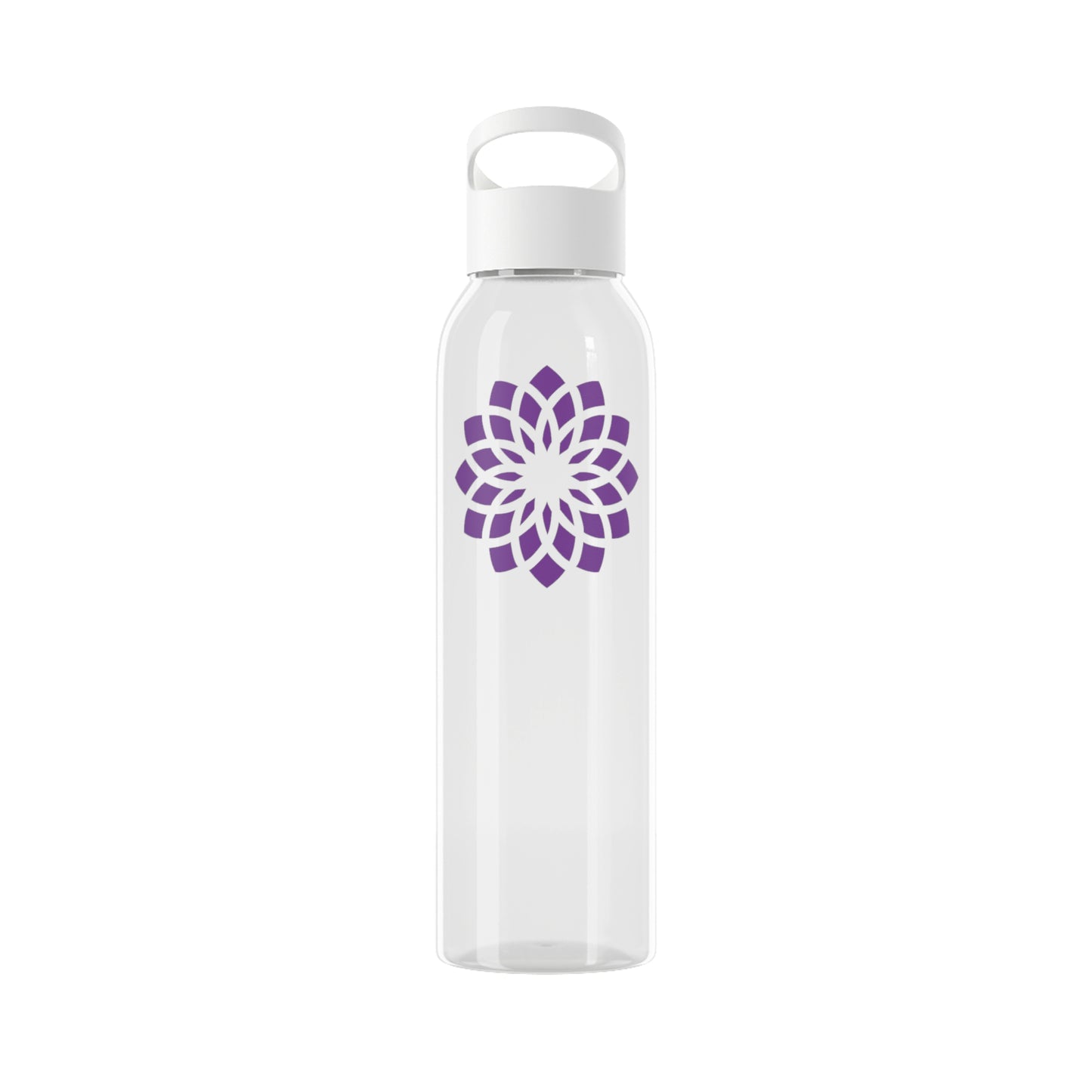MANDALA BLUME LILA BLÜTE VIOLET • Heilige Geometrie • Wasserflasche Sky 650 ml