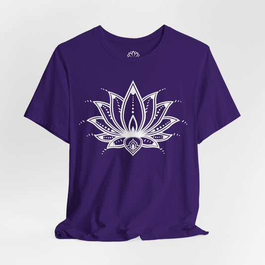 ÄSTHETISCHE LOTUSBLUME HANDGEZEICHNET PRINT MOTIV BILD • Zen Meditation T-shirt Damen & Herren • Baumwolle 🌿