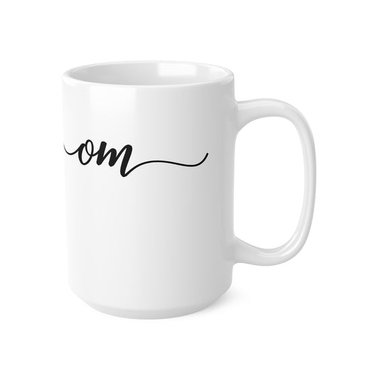 OM OHM MANTRA SPRUCH YOGA • Spiritueller Schriftzug •440ml XXL Kaffeebecher - YOGA SANTA