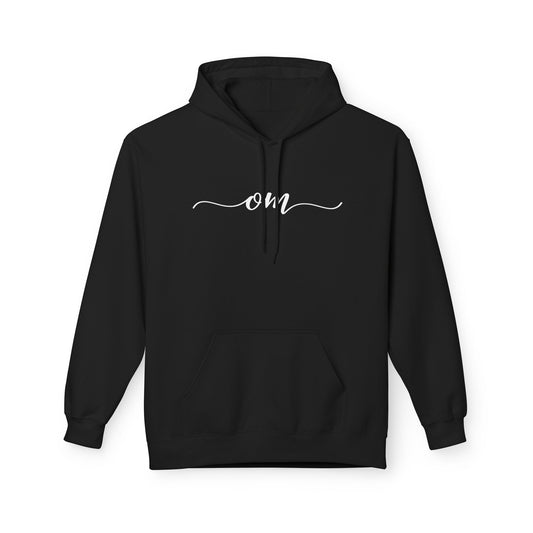 OM OHM SCHRIFTZUG YOGA MANTRA • Fleece Hoodie für Damen & Herren • Baumwolle 🌿