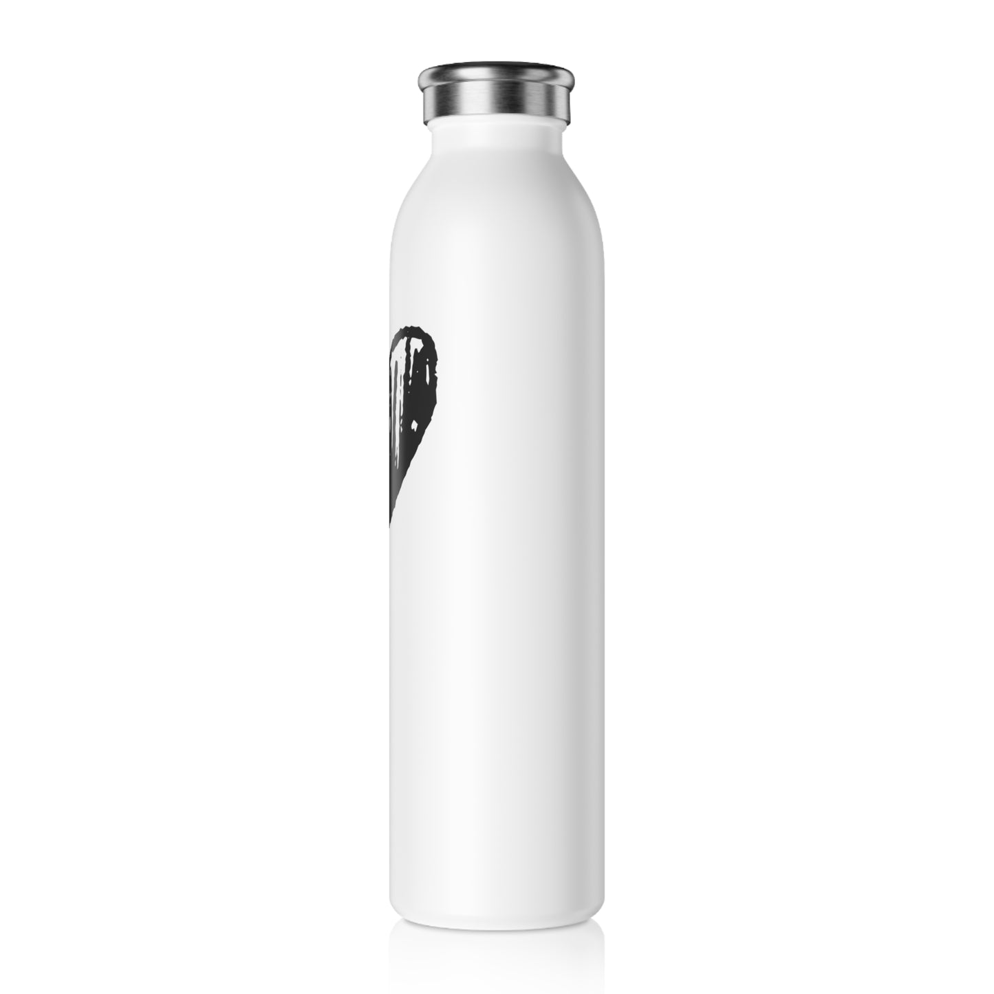 HERZ BILD HERZCHEN SÜß HANDGEZEICHNET • Edelstahl Thermosflasche SLIM • 600 ml