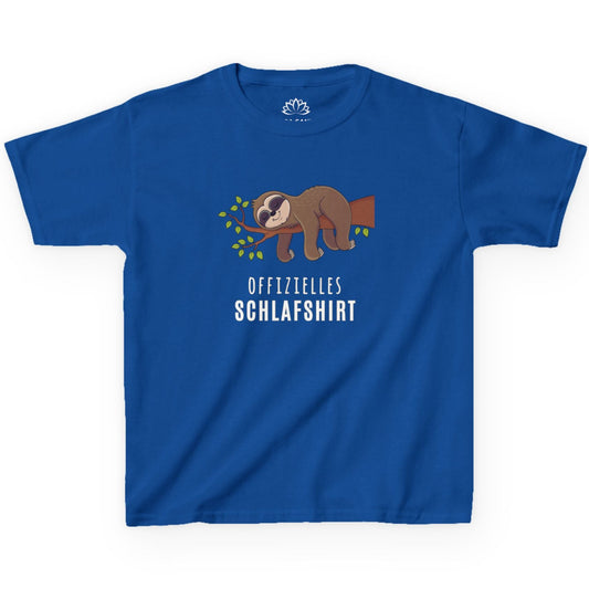 OFFIZIELLES SCHLAFSHIRT FAULTIER SLOT SÜß NIEDLICH COMIC • Pijama Schlafoberteil Oversize Kinder T-Shirt Mädchen Jungen • BIO Baumwolle 🌿