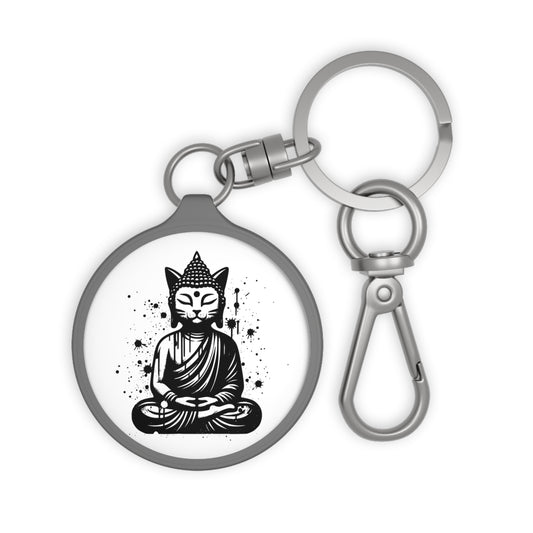 KATZEN BUDDHA Spirituell • Edler Luxus Schlüsselanhänger mit Karabiner für Frauen & Männer