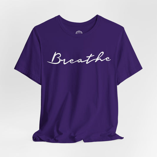 BREATHE • YOGA SHIRT Spruch Atemmeditation Fitness • T-shirt Damen & Herren • Baumwolle 🌿