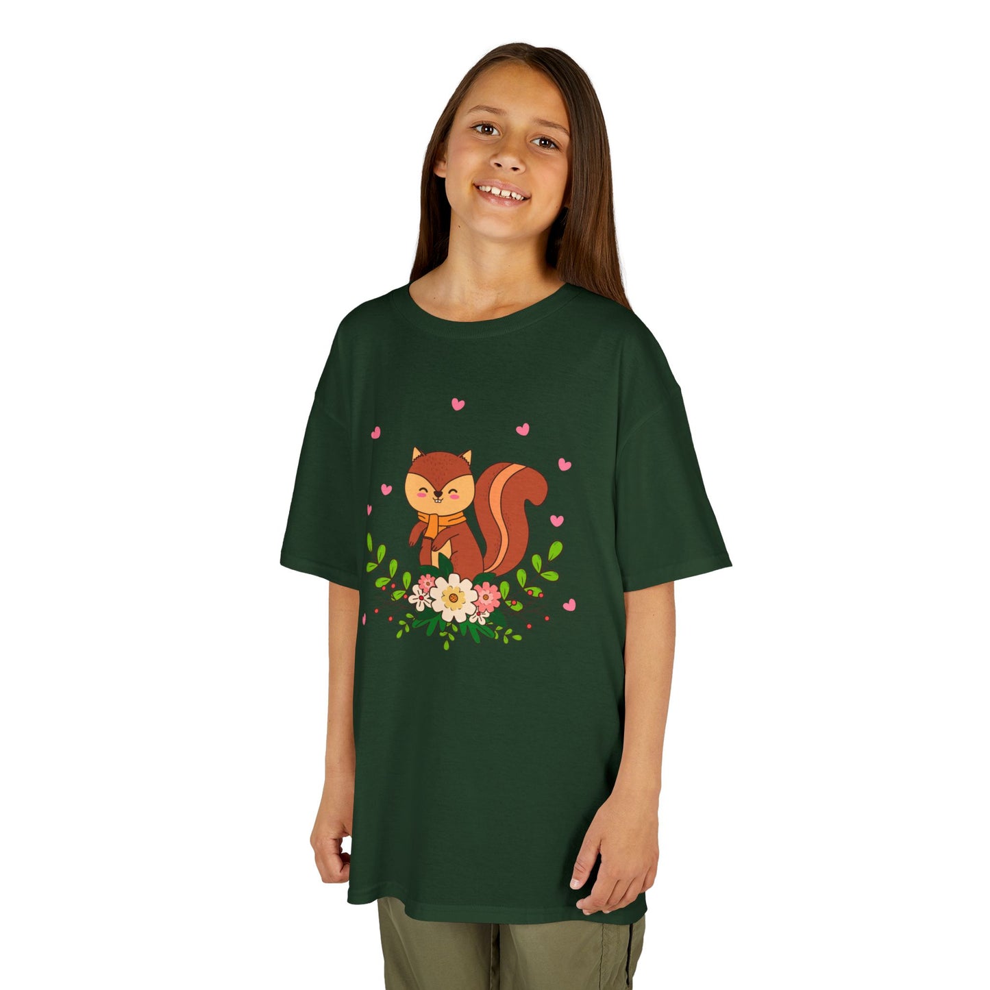 EICHHÖRNCHEN - WALTIER HERZEN NIEDLICH • Kinder Oversize T-Shirt für Mädchen & Jungen (7–16 Jahre) • BIO Baumwolle 🌿