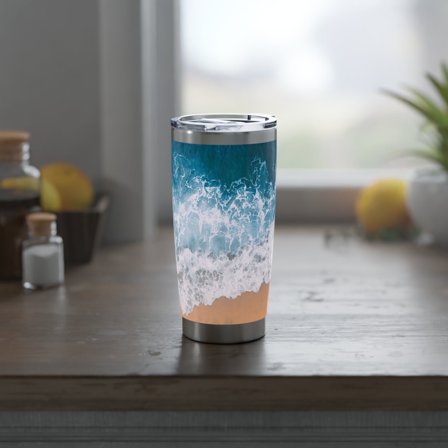 MEER STRAND SOMMERURLAUB • Thermo-Reisebecher XL • 590 ml • Tumbler Vagabond