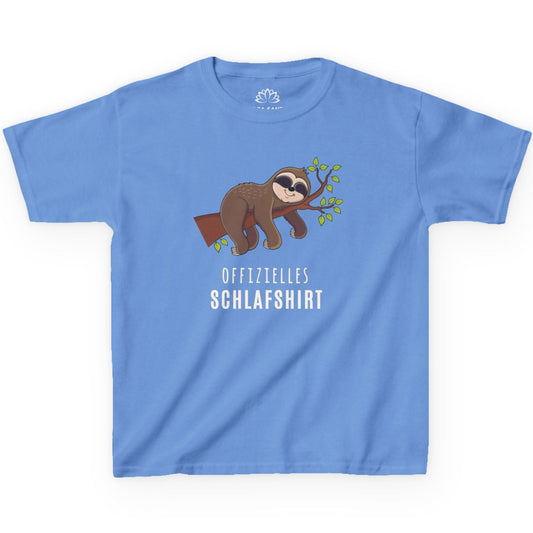 OFFIZIELLES SCHLAFSHIRT SLOT FAULTIER MOTIV COMIC • Pijama Schlafoberteil Oversize Kinder T-Shirt Mädchen Jungen • BIO Baumwolle 🌿