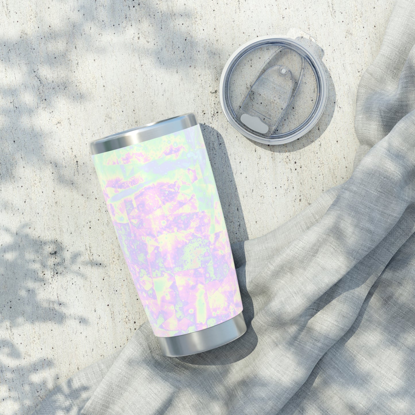 OPAL OPTIK ROSA STEINMUSTER NATURMOTIV • Thermo-Reisebecher XL • 590 ml • Tumbler Vagabond