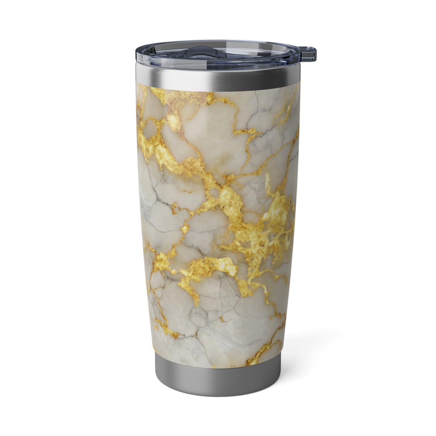 LUXUS Trinkbecher Goldoptik Marmor • Thermo-Reisebecher XL • 590 ml • Tumbler Vagabond