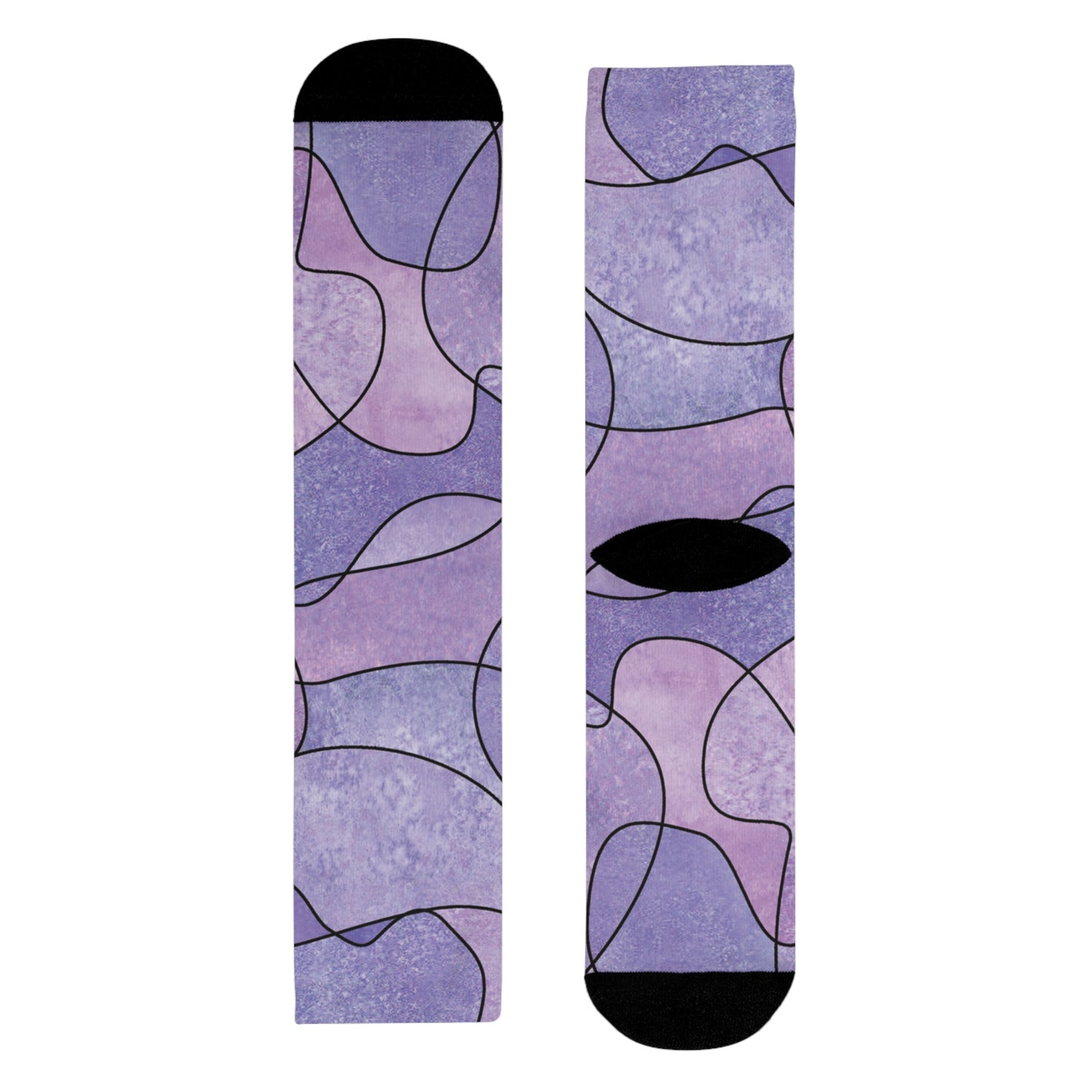 FLIEDER VIOLET LILA KUNSTDRUCK DESIGN • HAPPY SOCKS Crew Socken mit Motiv