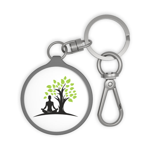 MEDITATION YOGA BAUM • Edler Luxus Schlüsselanhänger mit Karabiner für Frauen & Männer